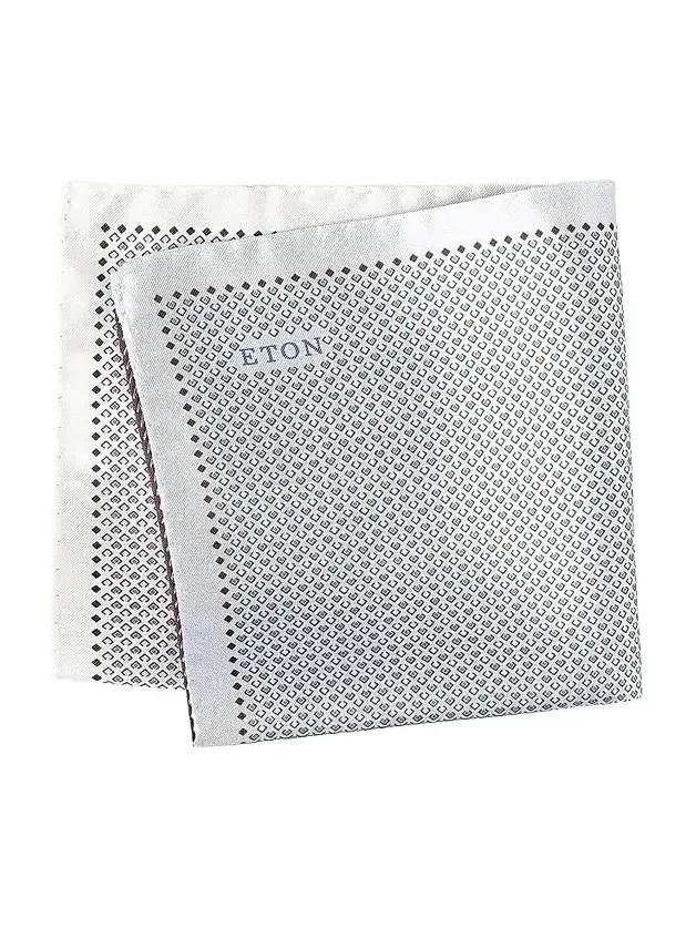 Eton Men's Four-Sided Micro-Print Silk Pocket Square