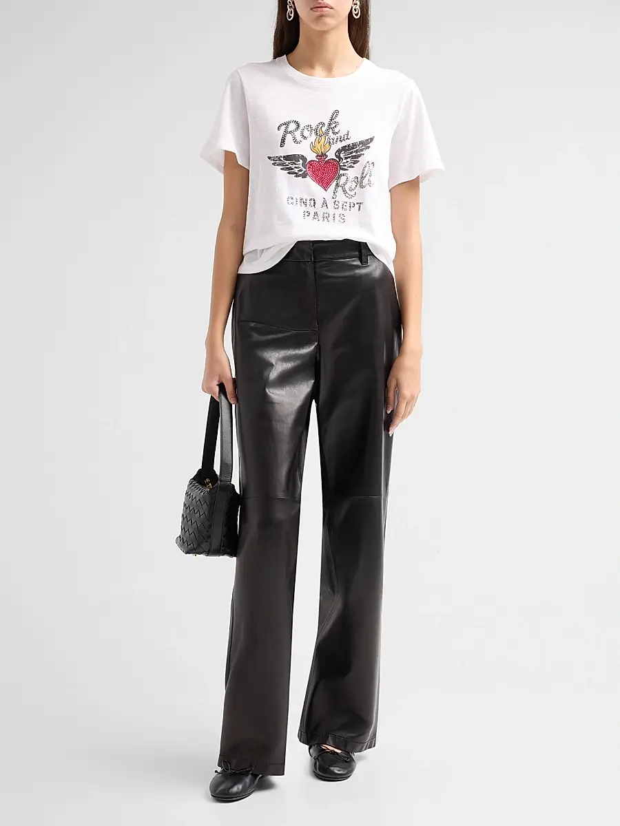 Cinq à Sept Women's Graphic Cotton T-Shirt | Thumbnail 2 Cinq à Sept Women's Graphic Cotton T-Shirt | Thumbnail 2