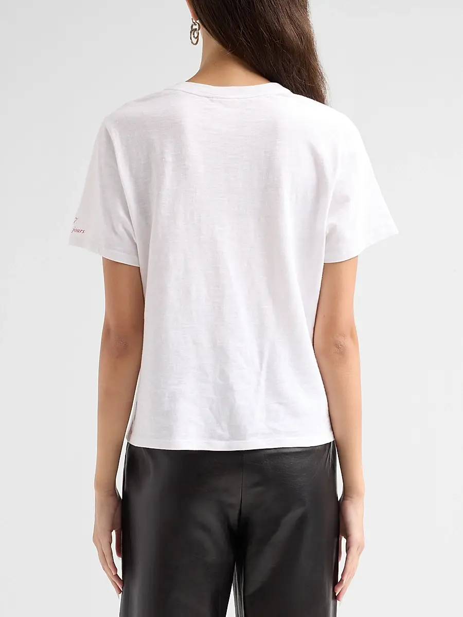 Cinq à Sept Women's Graphic Cotton T-Shirt | Thumbnail 3 Cinq à Sept Women's Graphic Cotton T-Shirt | Thumbnail 3