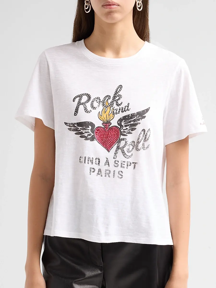 Cinq à Sept Women's Graphic Cotton T-Shirt | Thumbnail 5 Cinq à Sept Women's Graphic Cotton T-Shirt | Thumbnail 5