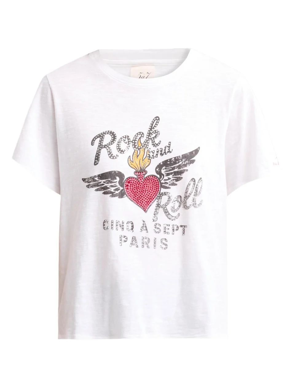 Cinq à Sept Women's Graphic Cotton T-Shirt