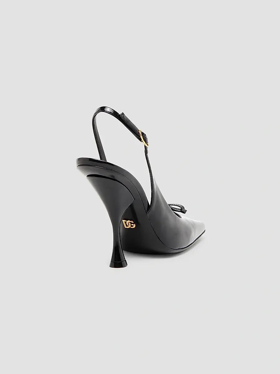 Dolce & Gabbana Women's 105MM Patent Leather Slingback Pumps | Thumbnail 4 Dolce & Gabbana Women's 105MM Patent Leather Slingback Pumps | Thumbnail 4