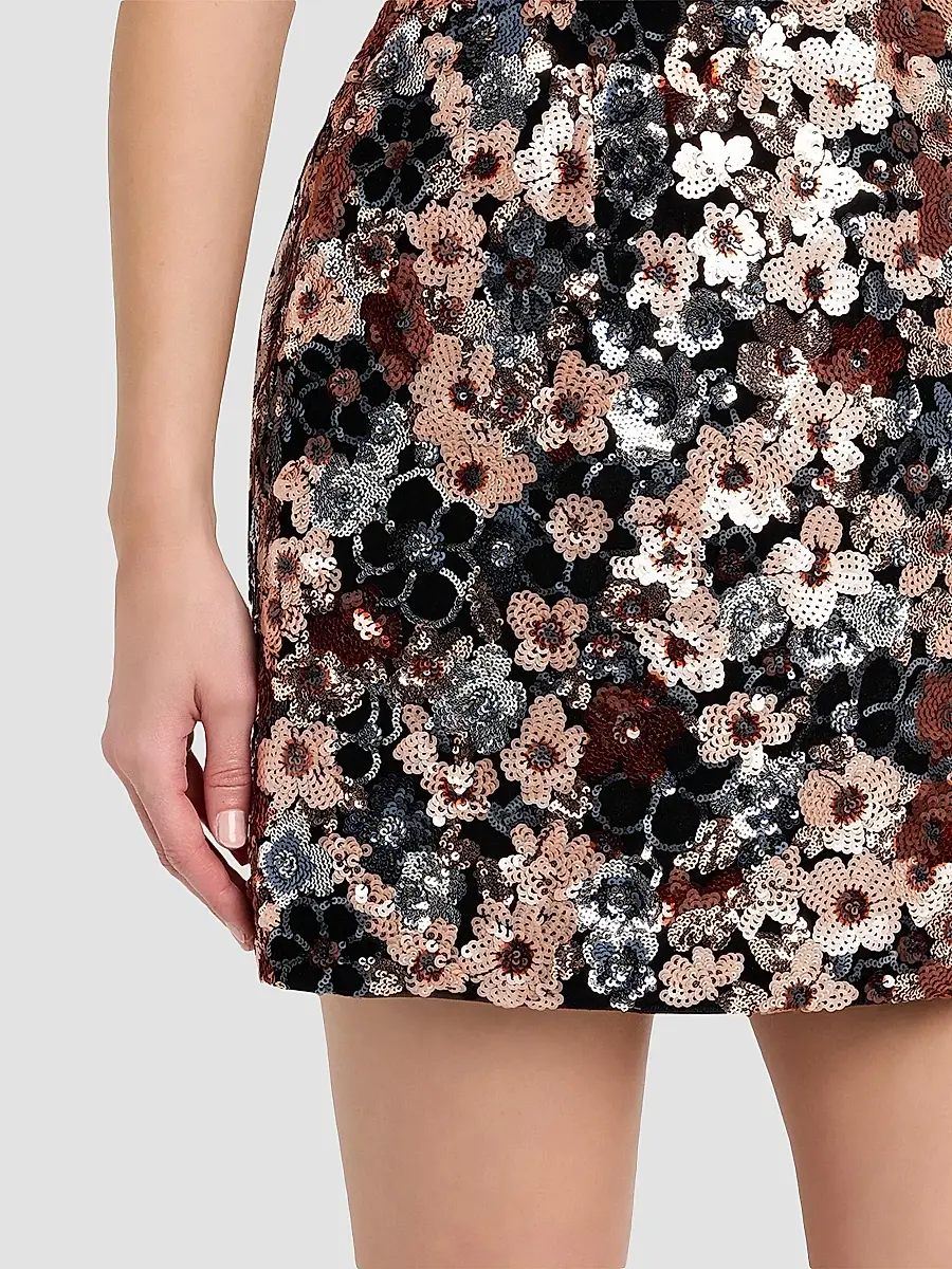 Bronx and Banco Women's Maraya Strapless Floral Sequin Minidress | Thumbnail 5 Bronx and Banco Women's Maraya Strapless Floral Sequin Minidress | Thumbnail 5