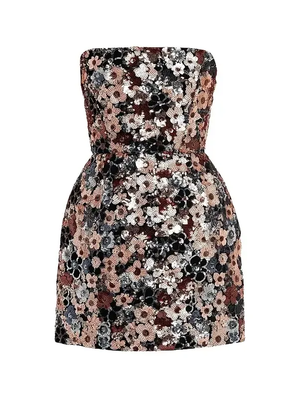 Women's Maraya Strapless Floral Sequin Minidress