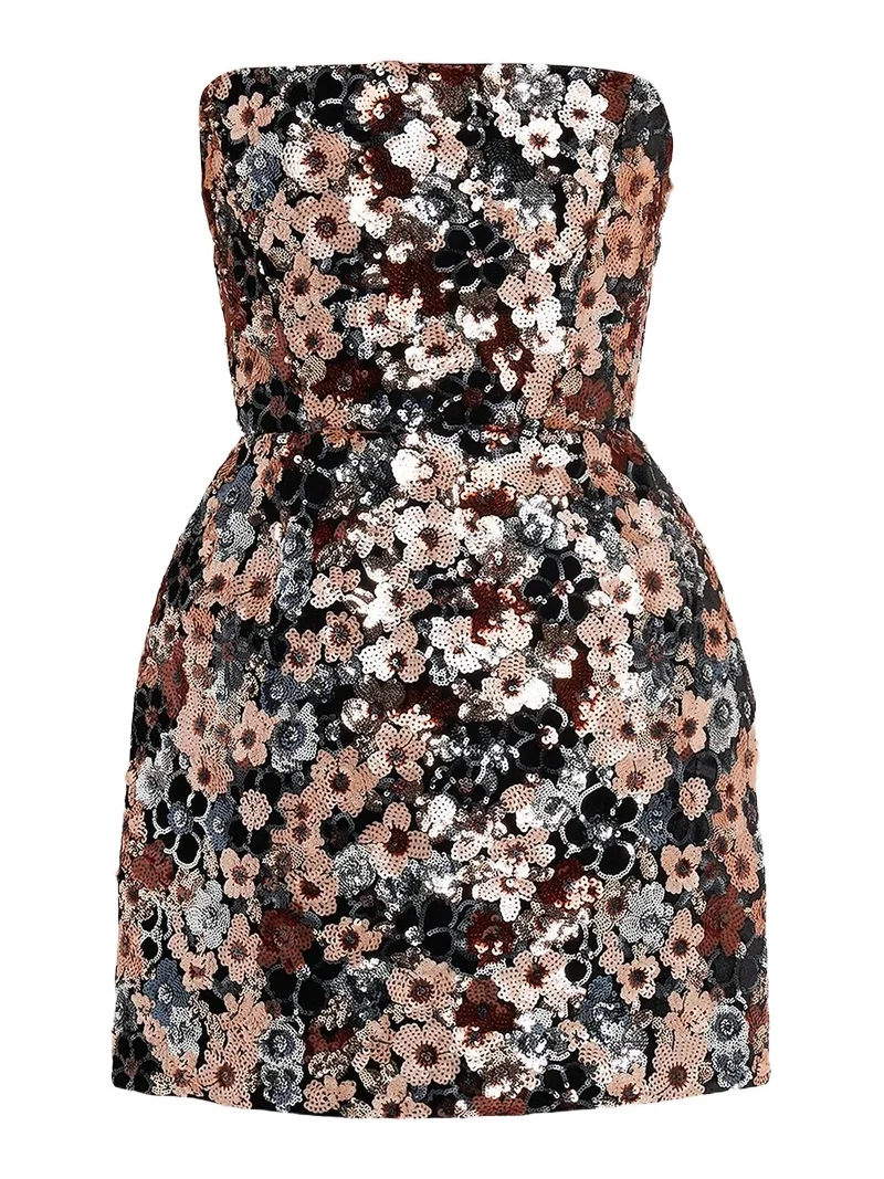 Women's Maraya Strapless Floral Sequin Minidress