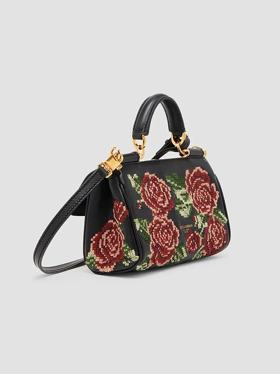 Dolce & Gabbana Women's Sicily Floral Embroidered Top Handle Bag | Thumbnail 6 Dolce & Gabbana Women's Sicily Floral Embroidered Top Handle Bag | Thumbnail 6