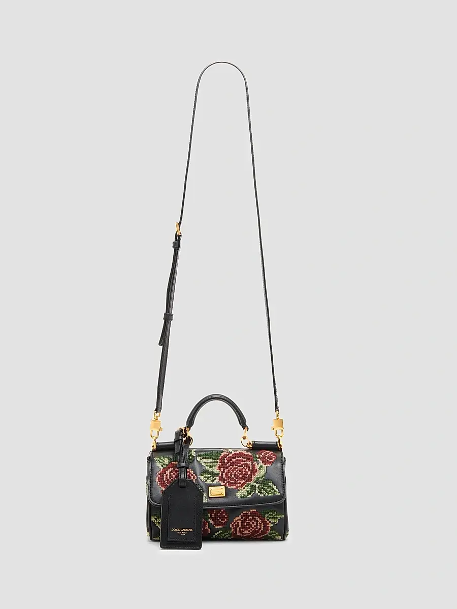 Dolce & Gabbana Women's Sicily Floral Embroidered Top Handle Bag | Thumbnail 7 Dolce & Gabbana Women's Sicily Floral Embroidered Top Handle Bag | Thumbnail 7