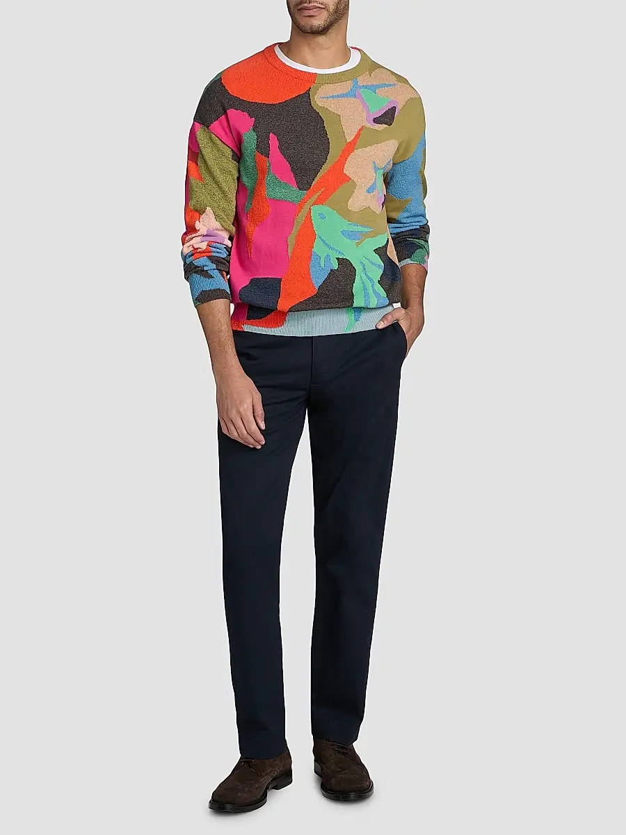 Paul Smith Men's Fish Cotton-Nylon Crewneck Sweater | Thumbnail 2 Paul Smith Men's Fish Cotton-Nylon Crewneck Sweater | Thumbnail 2