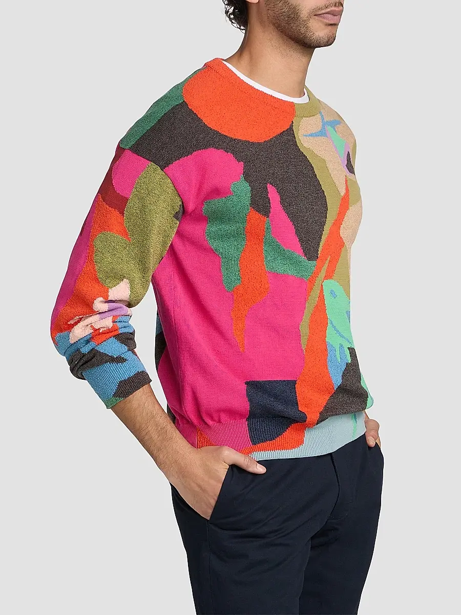 Paul Smith Men's Fish Cotton-Nylon Crewneck Sweater | Thumbnail 4 Paul Smith Men's Fish Cotton-Nylon Crewneck Sweater | Thumbnail 4