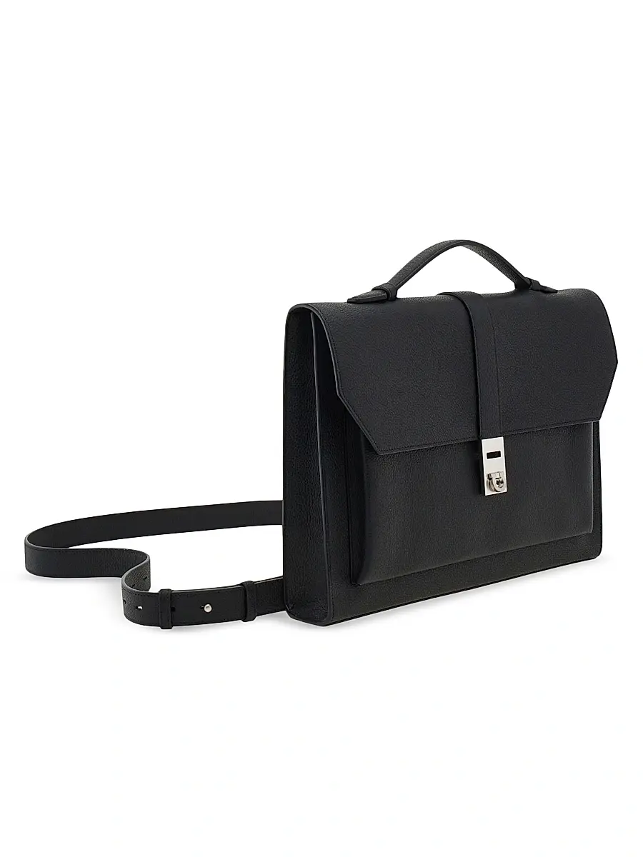 Ferragamo Men's Hug Leather Briefcase | Thumbnail 4 Ferragamo Men's Hug Leather Briefcase | Thumbnail 4