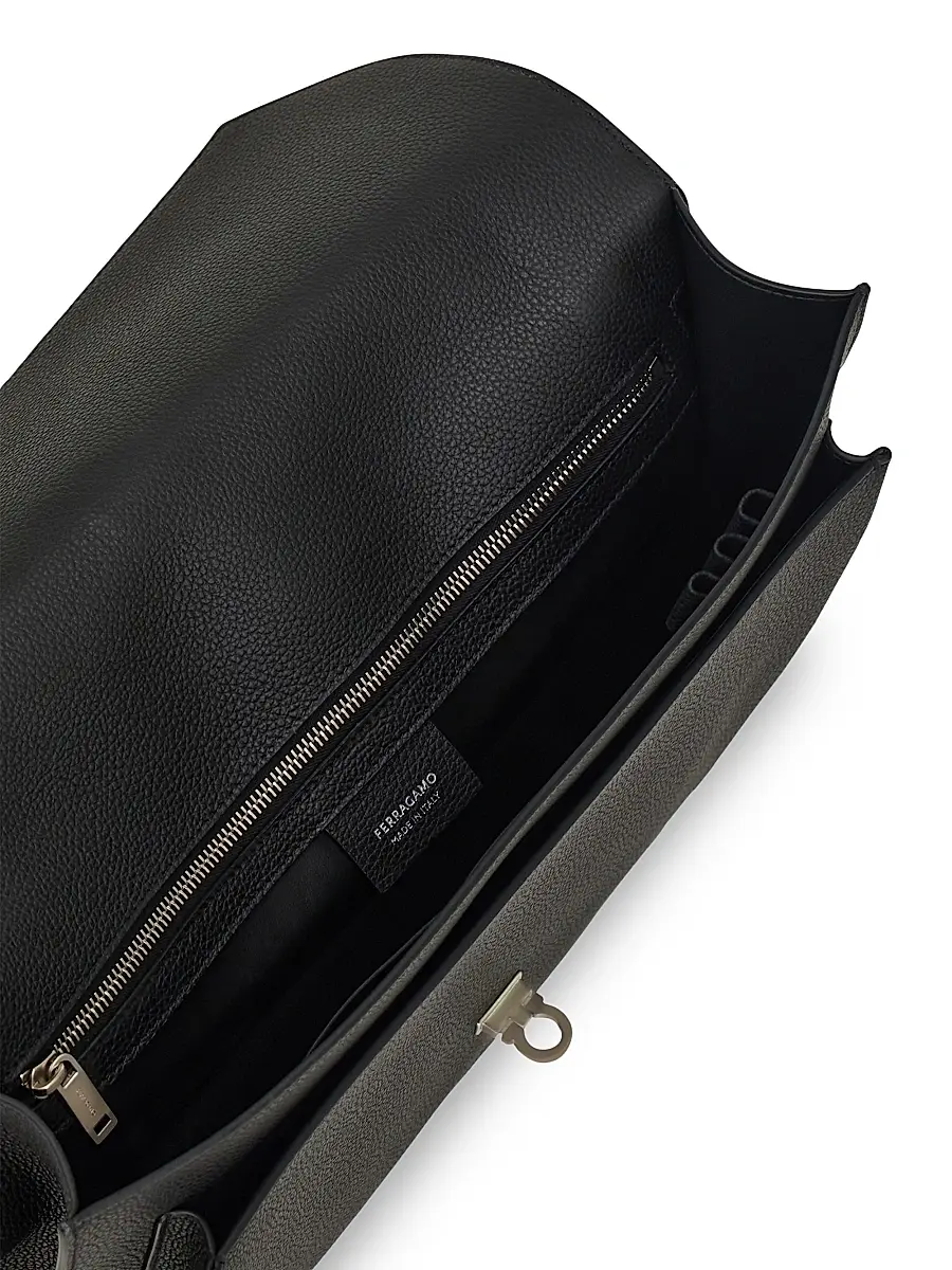 Ferragamo Men's Hug Leather Briefcase | Thumbnail 7 Ferragamo Men's Hug Leather Briefcase | Thumbnail 7