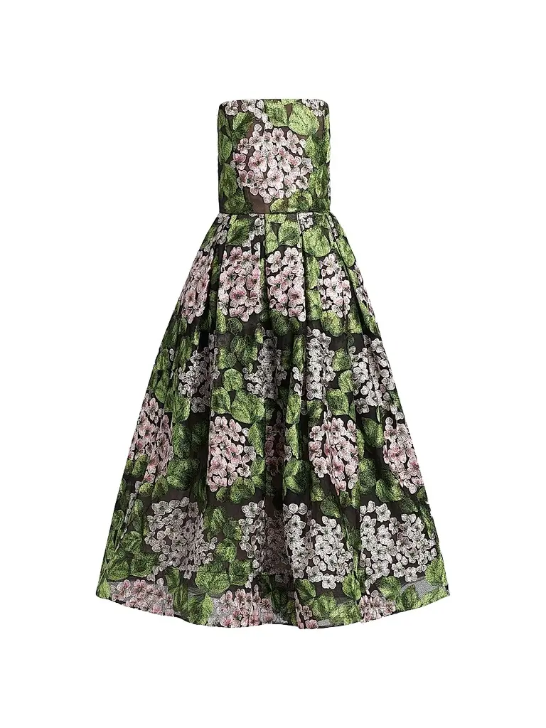 Bronx and Banco Women's Kate Floral Embroidered Corset Midi-Dress