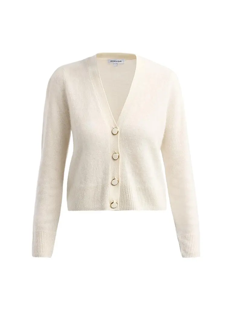 Women's Solene Brushed Cashmere V-Neck Cardigan Women's Solene Brushed Cashmere V-Neck Cardigan