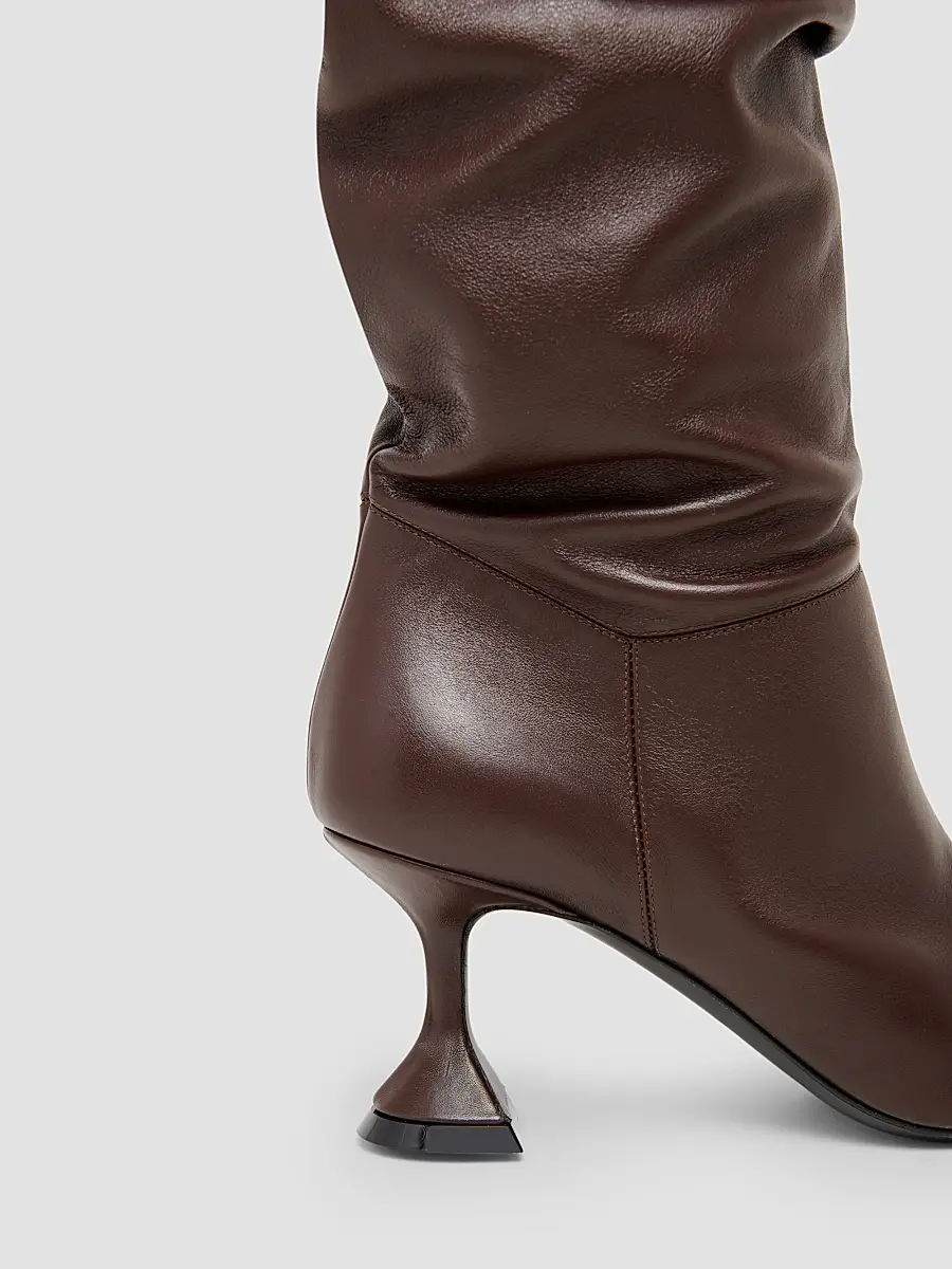Amina Muaddi Women's Olivia 70MM Leather Over-The-Knee Boots | Thumbnail 5