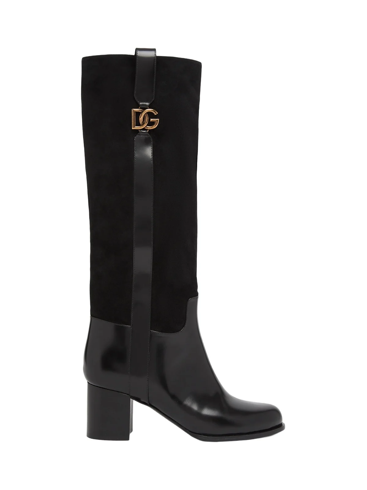 Dolce & Gabbana Women's Equestrian 60MM Suede & Leather Boots - Nero