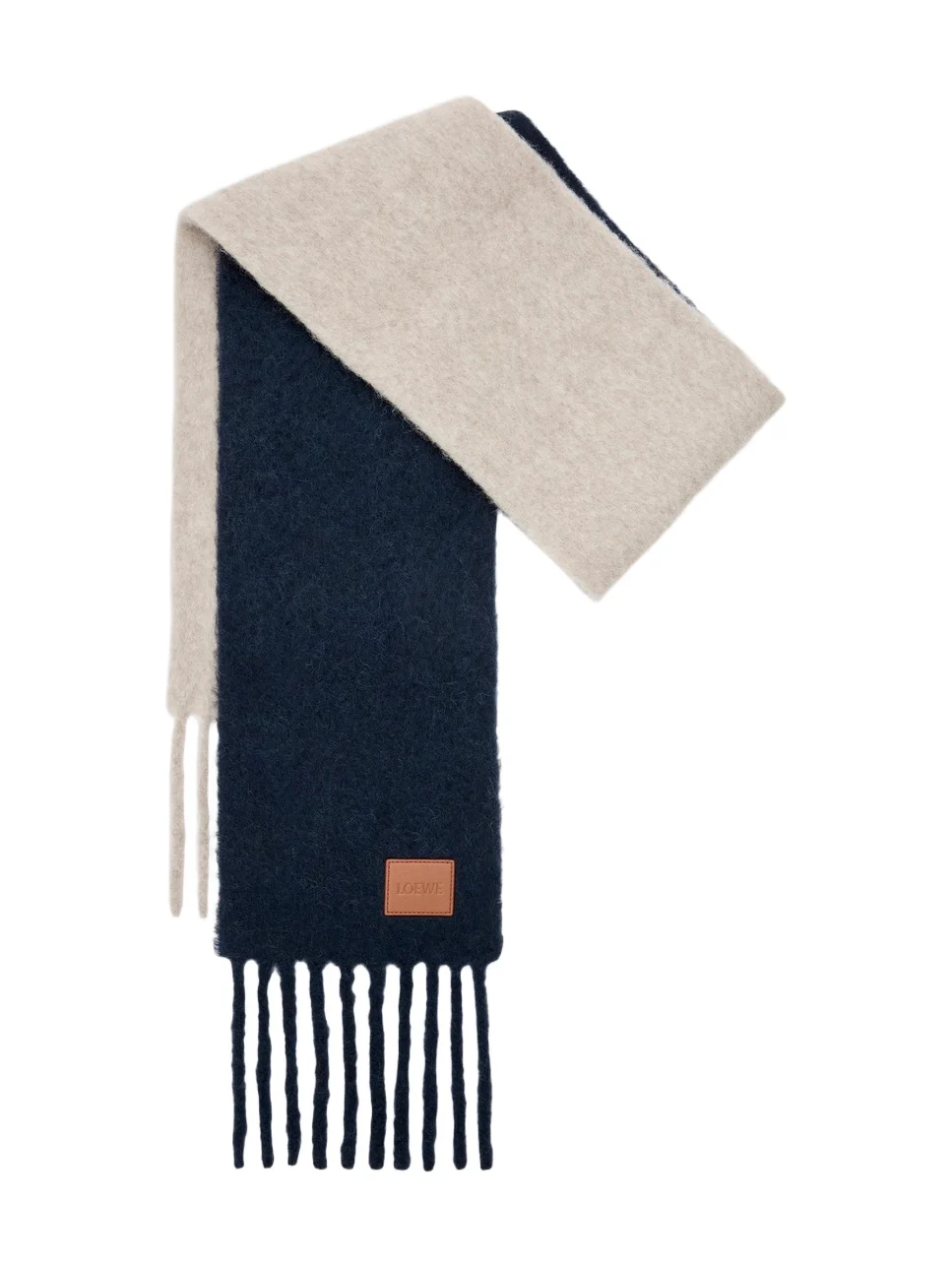 Men's Bi-Color Alpaca-Blend Scarf