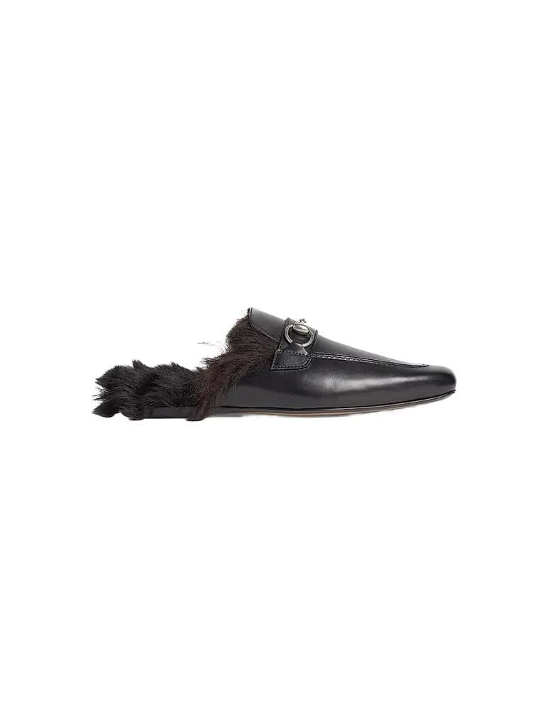 Women's Casanova Leather & Shearling Horsebit Mules Women's Casanova Leather & Shearling Horsebit Mules