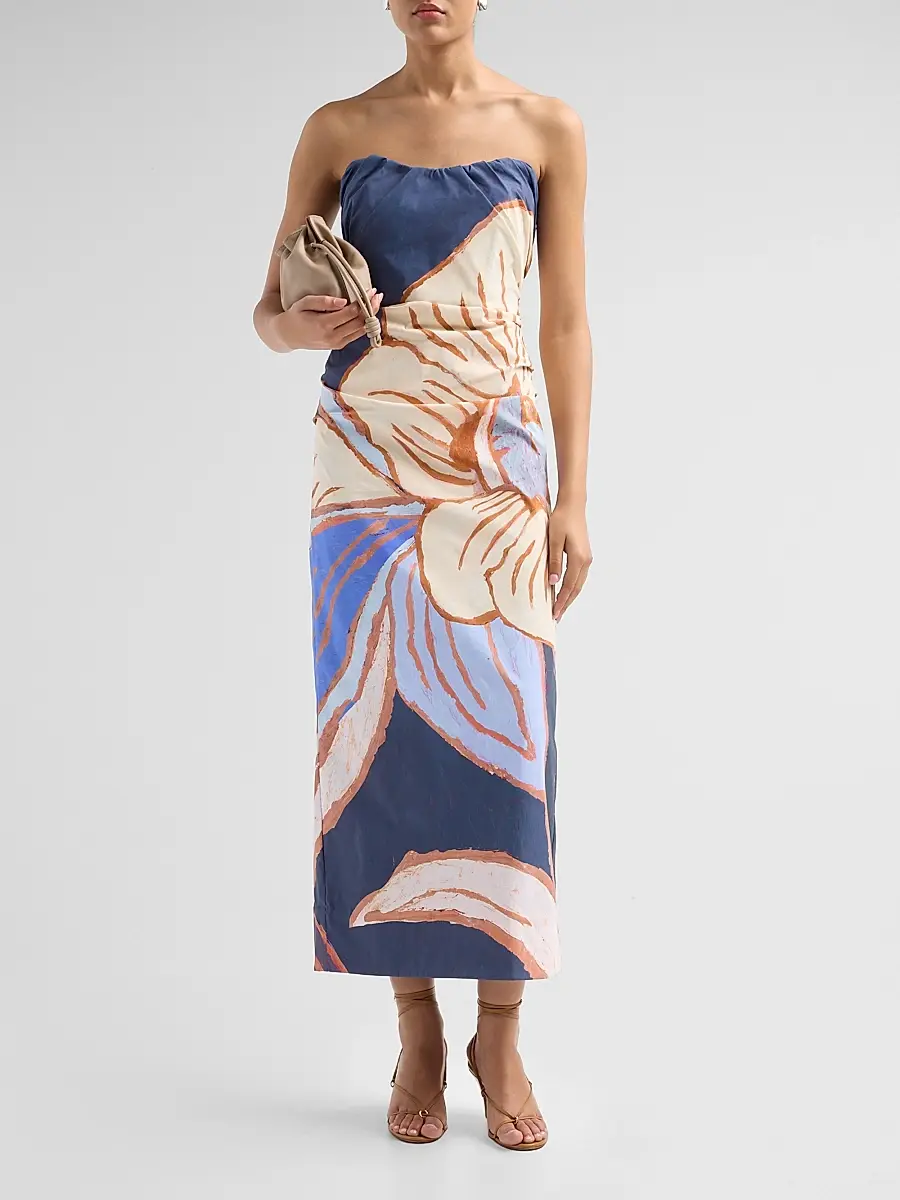 ACLER Women's Femme Fatale Glider Floral Column Maxi Dress | Thumbnail 2