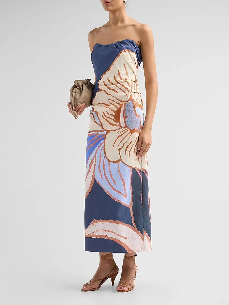 ACLER Women's Femme Fatale Glider Floral Column Maxi Dress | Thumbnail 4