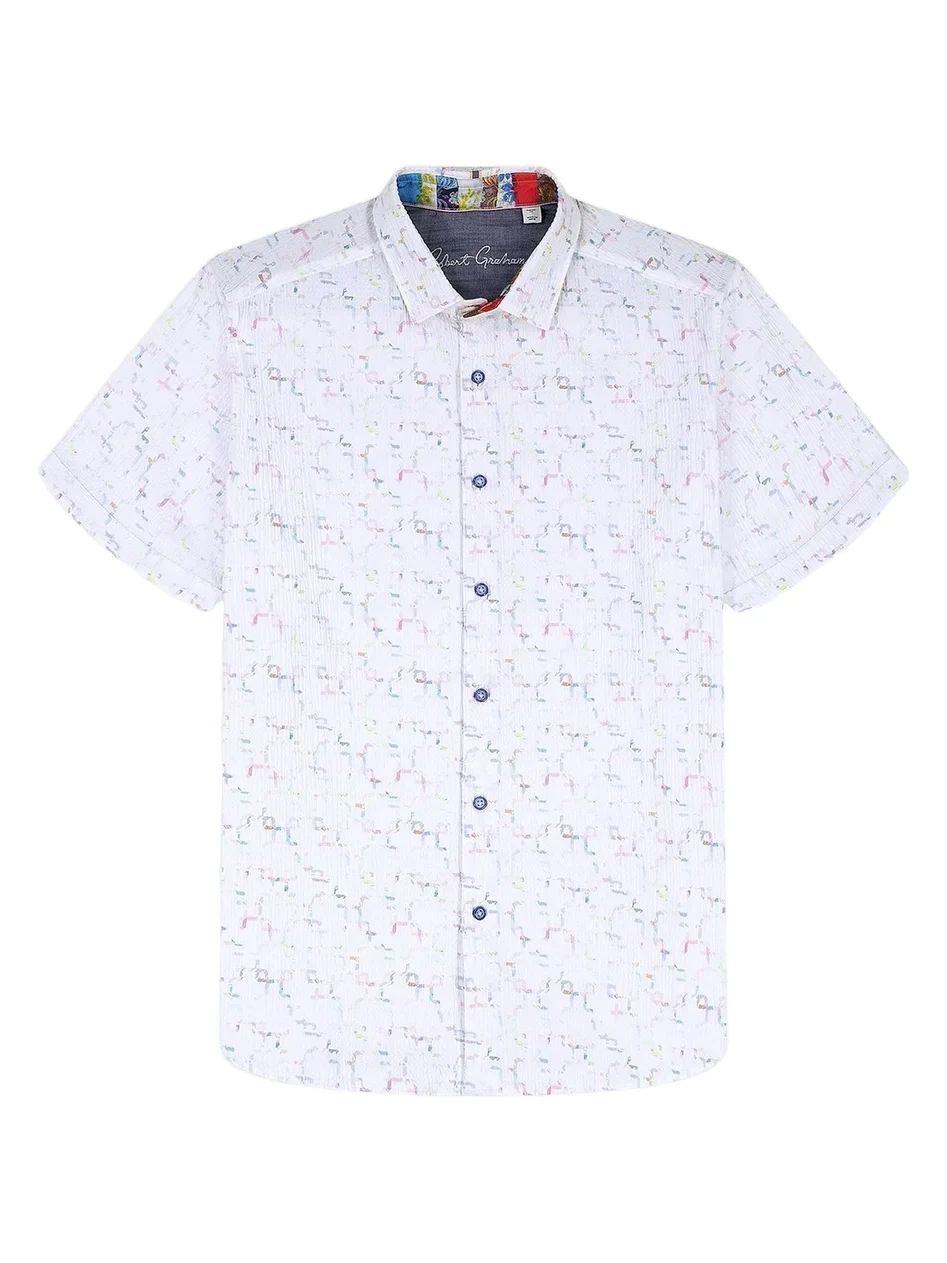 Men's Kingshold Geometric Stretch-Cotton Shirt Men's Kingshold Geometric Stretch-Cotton Shirt