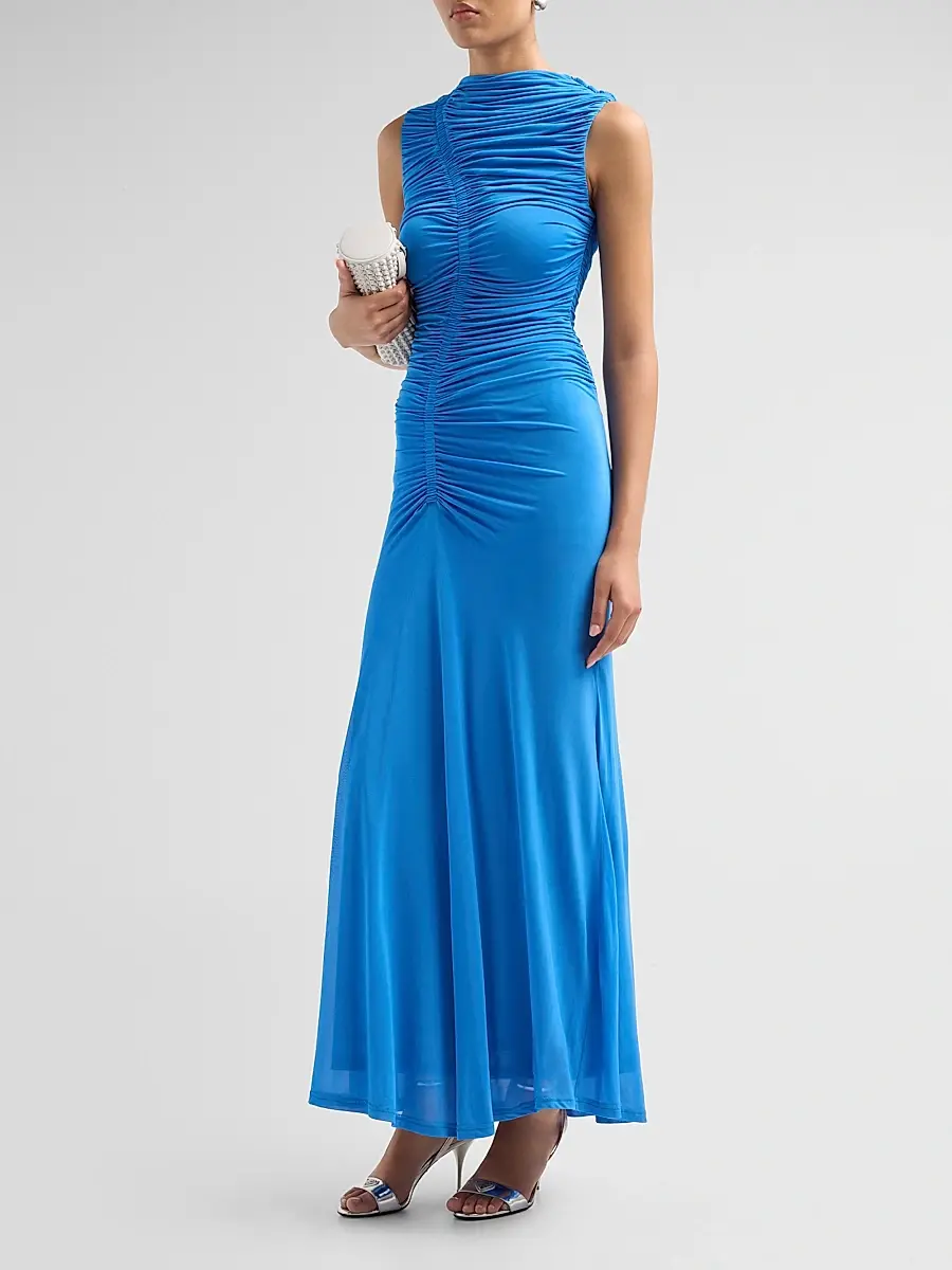 ACLER Women's Femme Fatale Gillan Ruched Maxi Dress | Thumbnail 4 ACLER Women's Femme Fatale Gillan Ruched Maxi Dress | Thumbnail 4