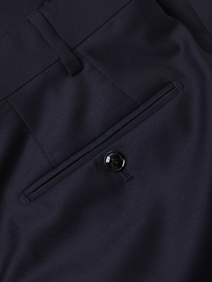 Giorgio Armani Men's Crease-Front Virgin Wool Trousers | Thumbnail 6