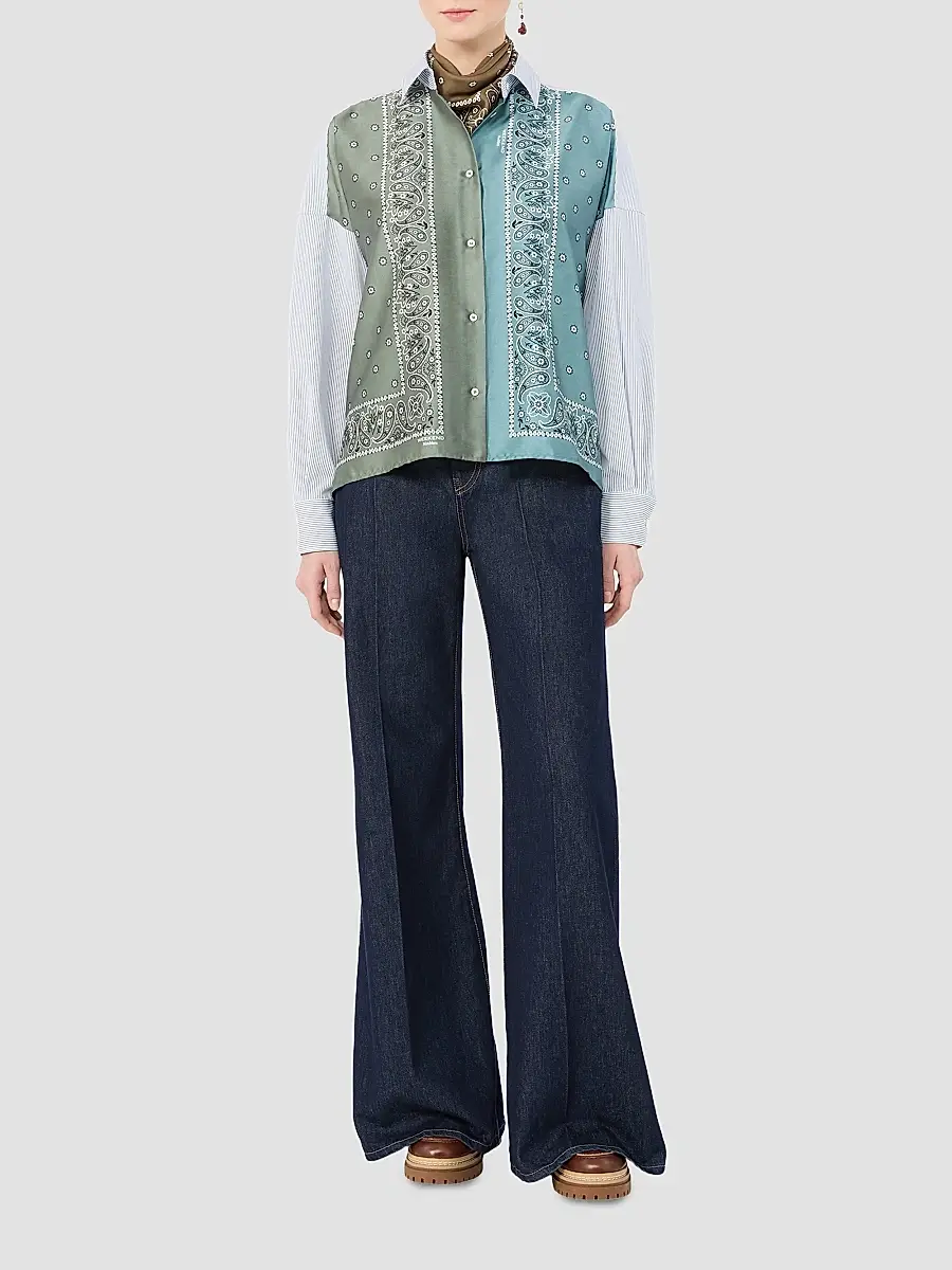 Weekend Max Mara Women's Technical Twill and Cotton Poplin Shirt | Thumbnail 2 Weekend Max Mara Women's Technical Twill and Cotton Poplin Shirt | Thumbnail 2