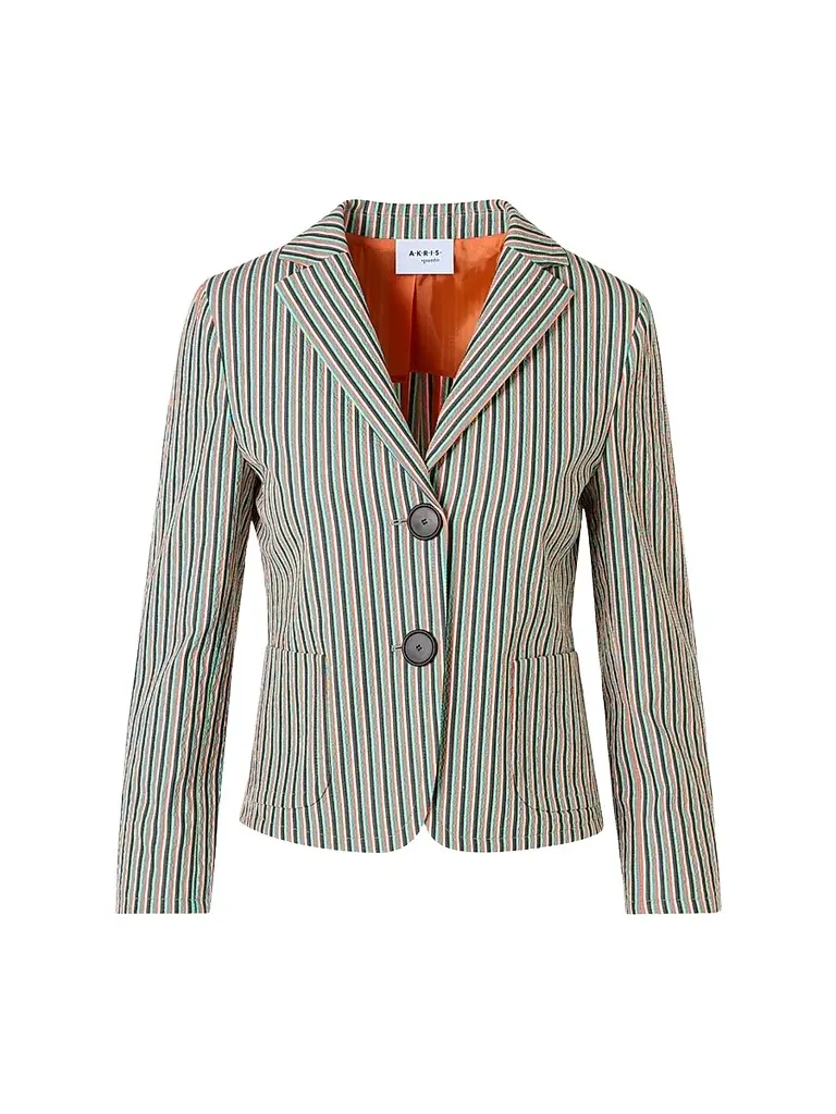 Akris punto Women's Seersucker Stripe Stretch-Cotton Blazer