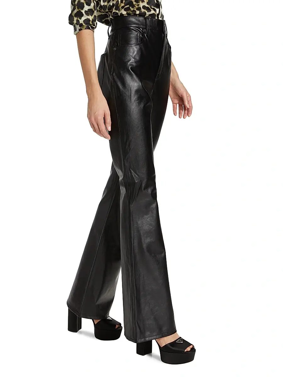 Veronica Beard Women's Beverly Faux Leather Flared Pants | Thumbnail 4 Veronica Beard Women's Beverly Faux Leather Flared Pants | Thumbnail 4