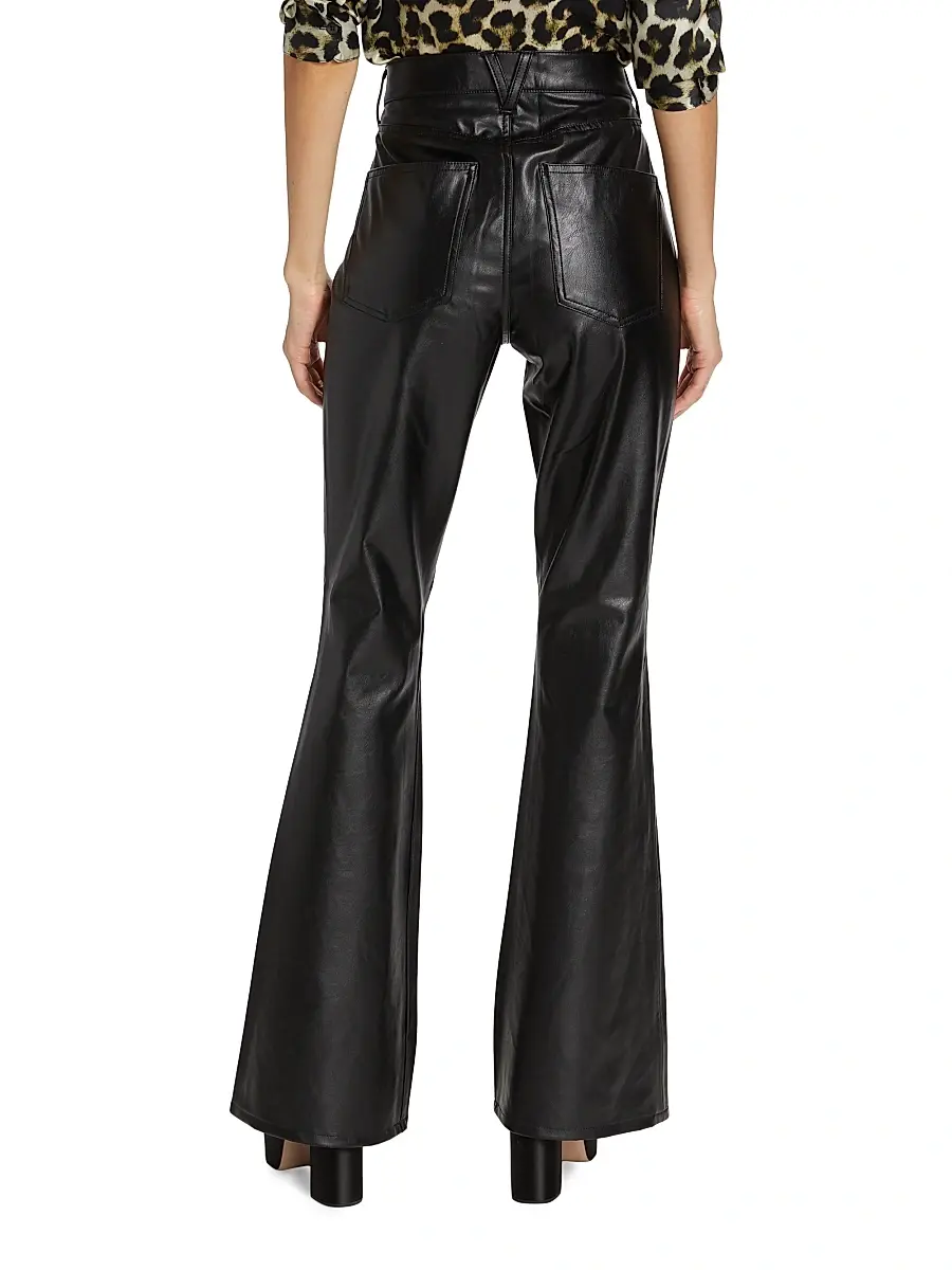 Veronica Beard Women's Beverly Faux Leather Flared Pants | Thumbnail 5 Veronica Beard Women's Beverly Faux Leather Flared Pants | Thumbnail 5