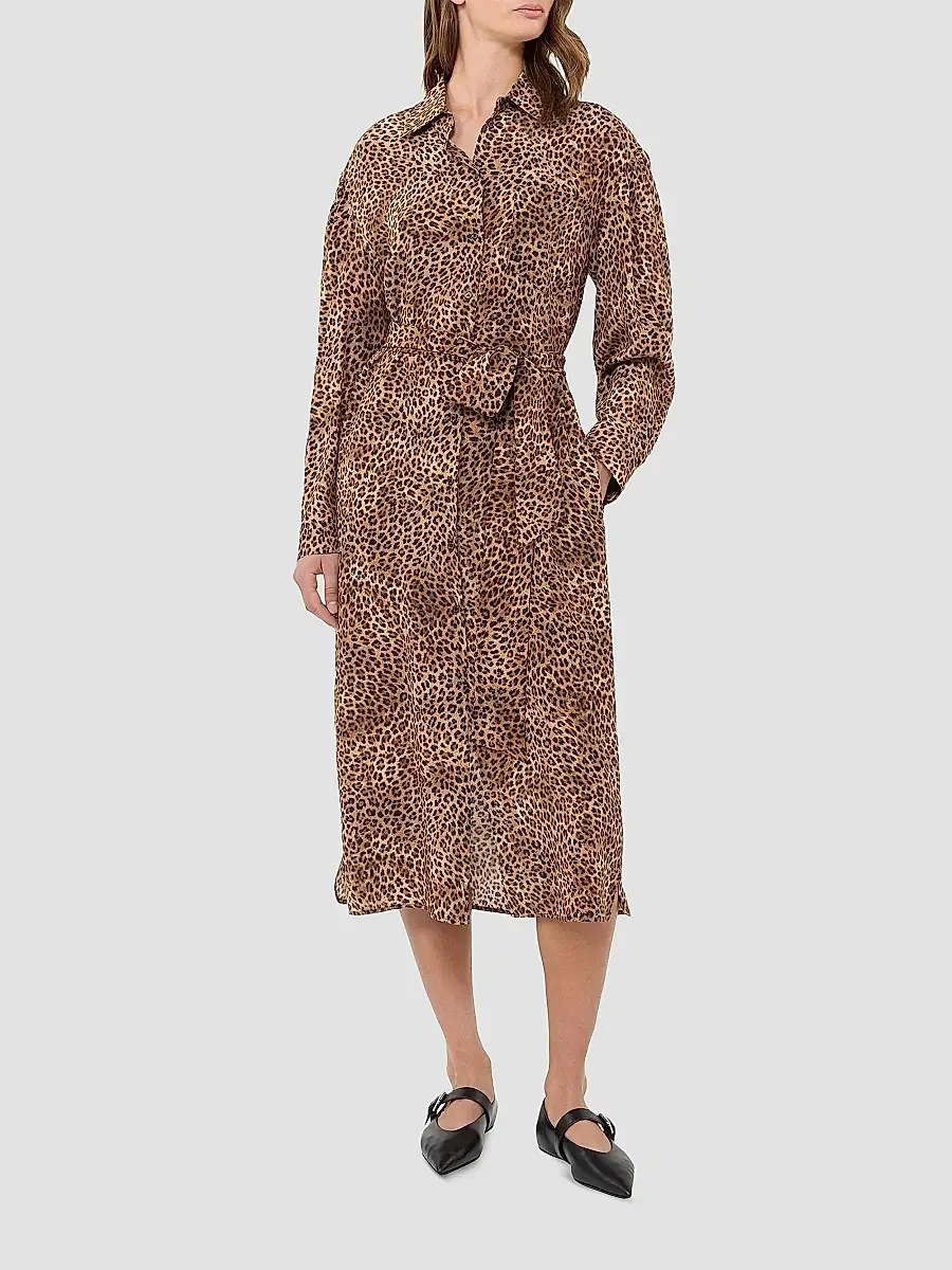 Weekend Max Mara Women's Printed Silk Crêpe De Chine Shirt Dress | Thumbnail 2 Weekend Max Mara Women's Printed Silk Crêpe De Chine Shirt Dress | Thumbnail 2