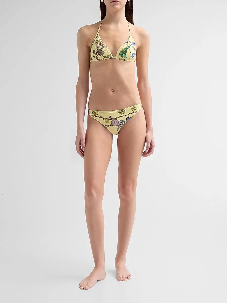 Versace Women's Broken Jewels Printed Swim Top | Thumbnail 2 Versace Women's Broken Jewels Printed Swim Top | Thumbnail 2