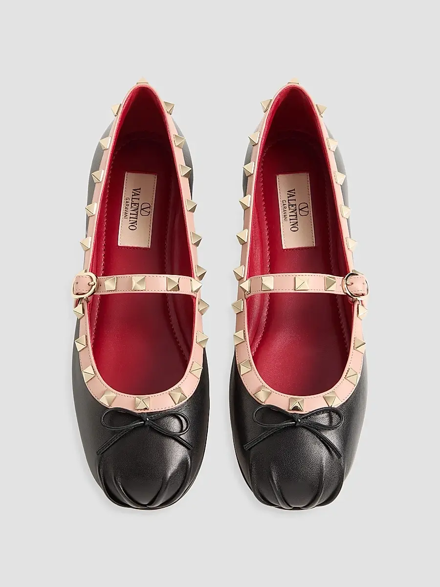 Valentino Women's Mary-Jane Rockstud Ballerinas | Thumbnail 3