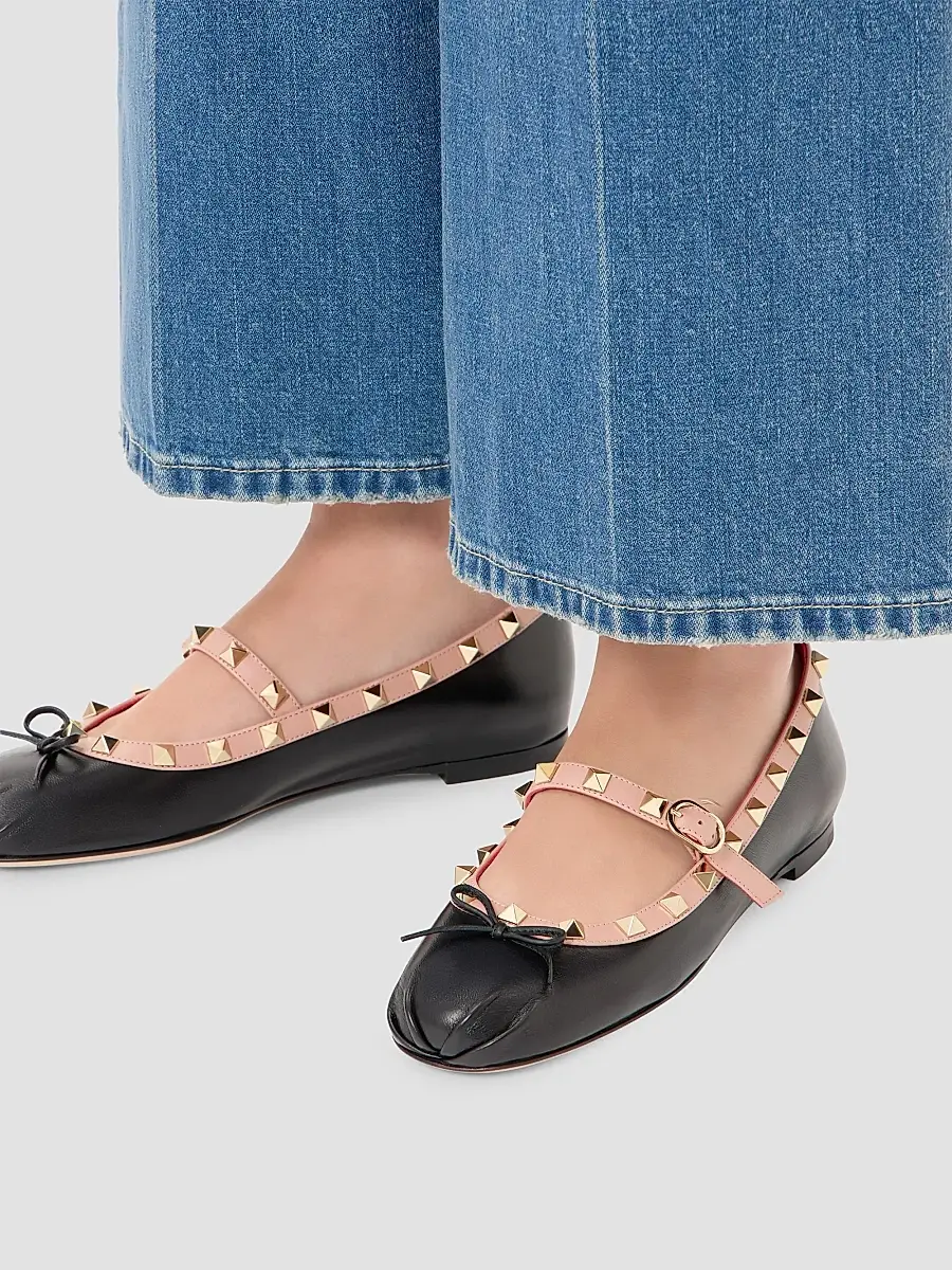 Valentino Women's Mary-Jane Rockstud Ballerinas | Thumbnail 7