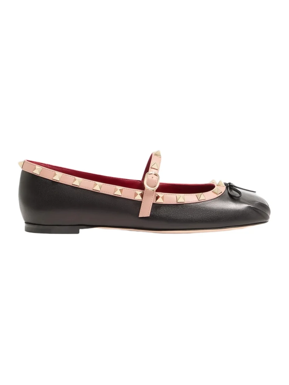 Valentino Women's Mary-Jane Rockstud Ballerinas