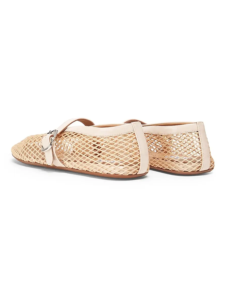 Alaïa Women's Ballerina Strap Fishnet Flats | Thumbnail 3 Alaïa Women's Ballerina Strap Fishnet Flats | Thumbnail 3