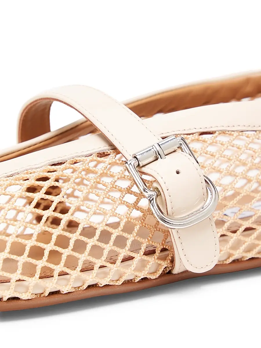 Alaïa Women's Ballerina Strap Fishnet Flats | Thumbnail 5 Alaïa Women's Ballerina Strap Fishnet Flats | Thumbnail 5