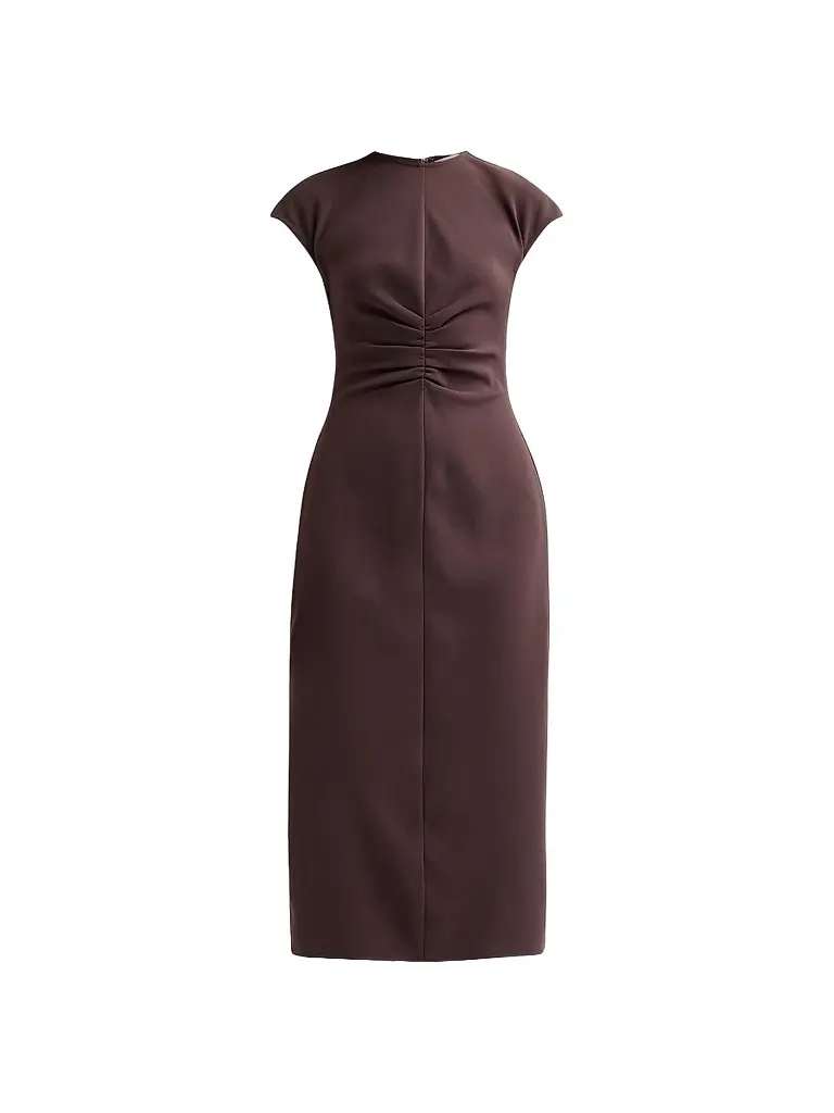 Women's June Ruched Cap-Sleeve Midi-Dress Women's June Ruched Cap-Sleeve Midi-Dress
