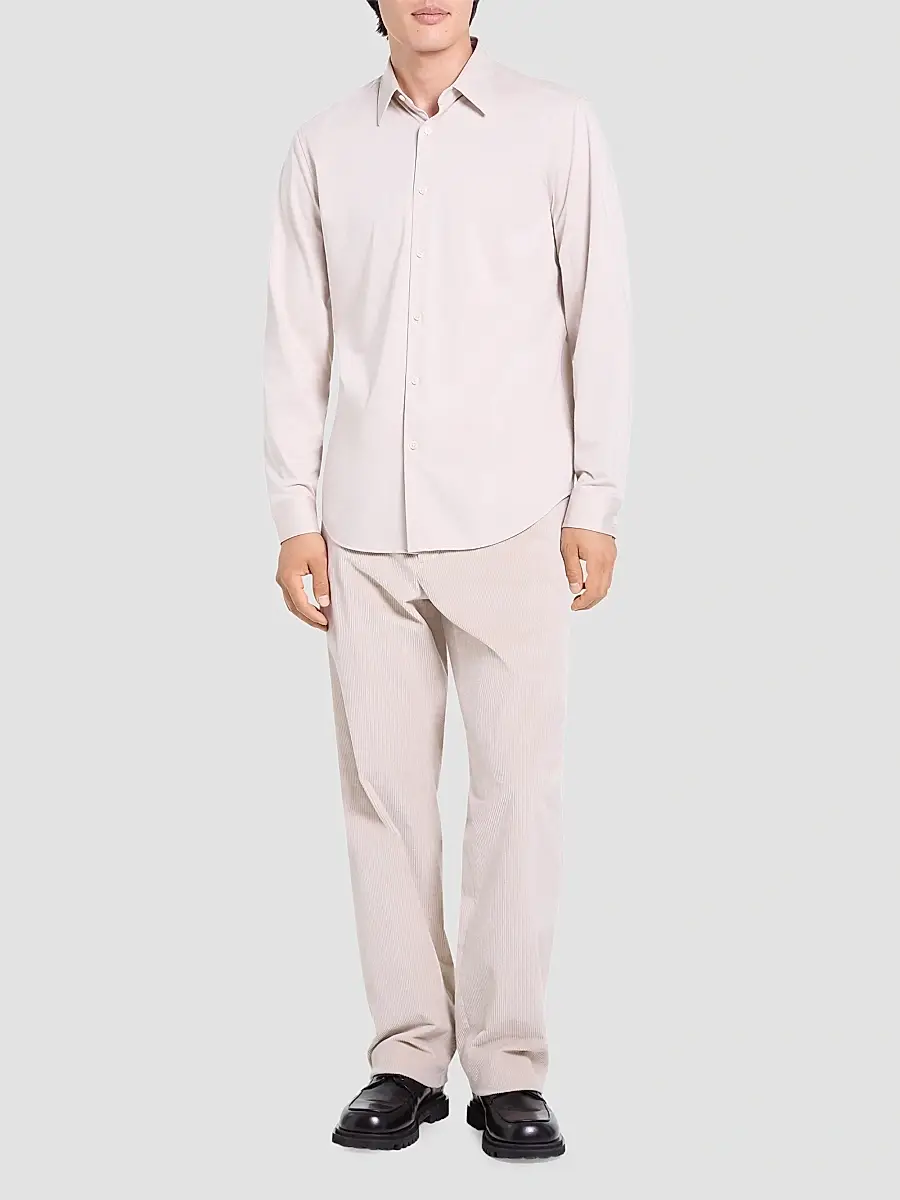 Theory Men's Sylvain Structure Knit Shirt | Thumbnail 2 Theory Men's Sylvain Structure Knit Shirt | Thumbnail 2
