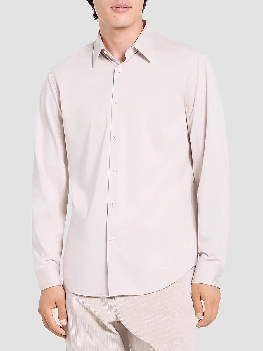 Theory Men's Sylvain Structure Knit Shirt | Thumbnail 4 Theory Men's Sylvain Structure Knit Shirt | Thumbnail 4
