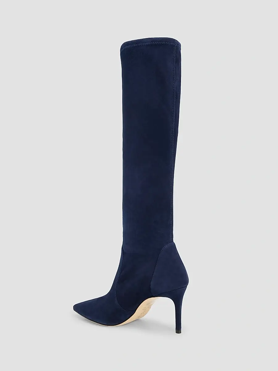Stuart Weitzman Women's Stuart Power 75 75MM Suede Boots | Thumbnail 4