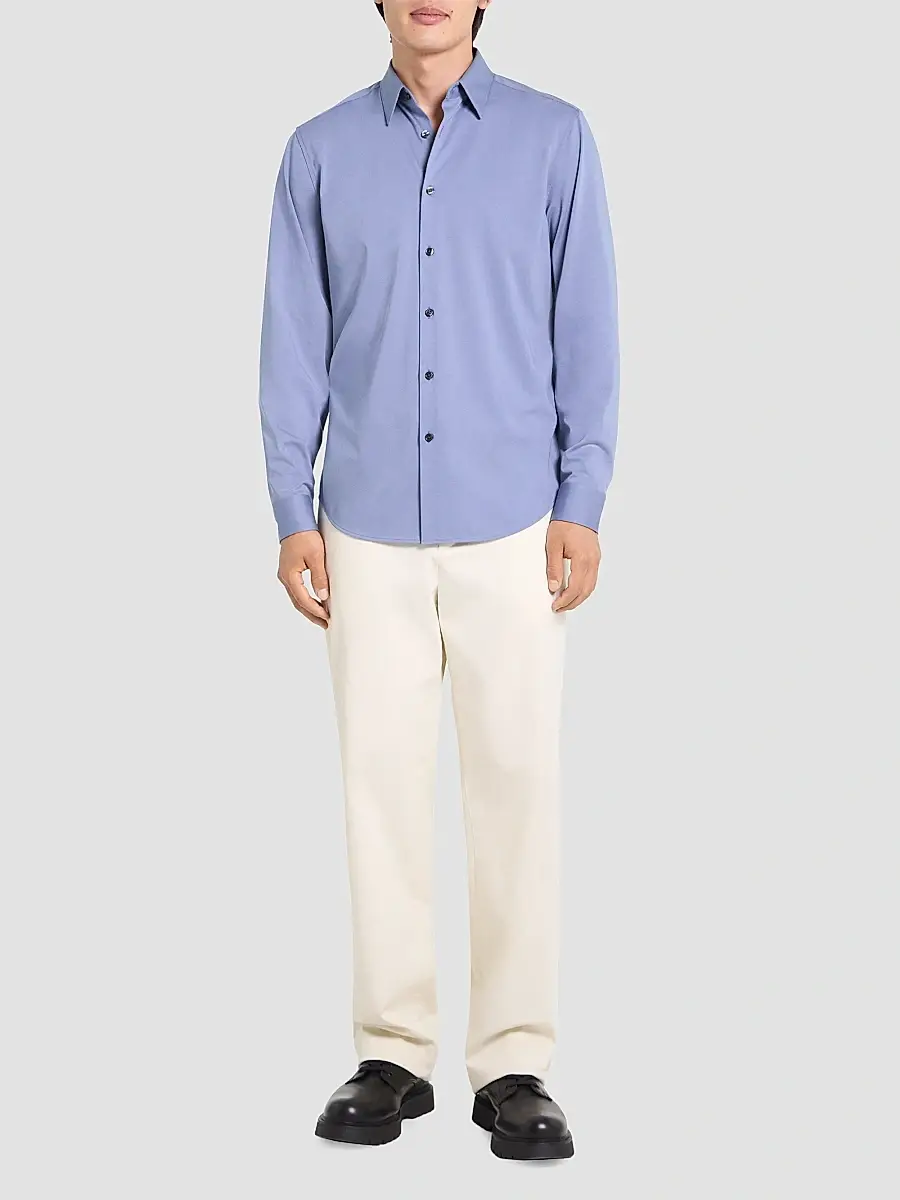 Theory Men's Sylvain Structure Knit Shirt | Thumbnail 2