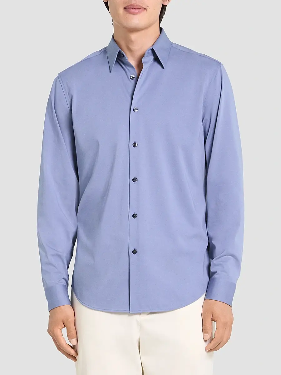 Theory Men's Sylvain Structure Knit Shirt | Thumbnail 4