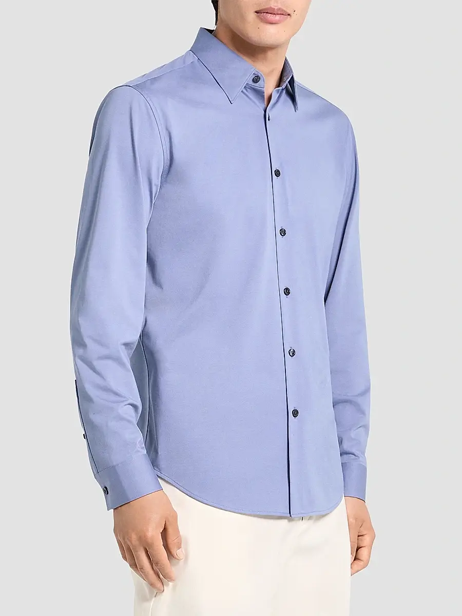Theory Men's Sylvain Structure Knit Shirt | Thumbnail 6