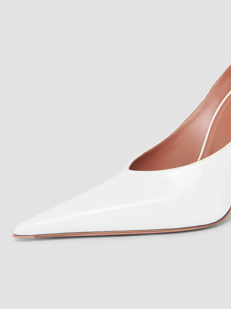 Amina Muaddi Women's Anok 90MM Patent Leather Mules | Thumbnail 5 Amina Muaddi Women's Anok 90MM Patent Leather Mules | Thumbnail 5