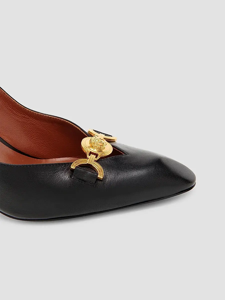 Versace Women's 90MM Medusa Leather Pumps | Thumbnail 5