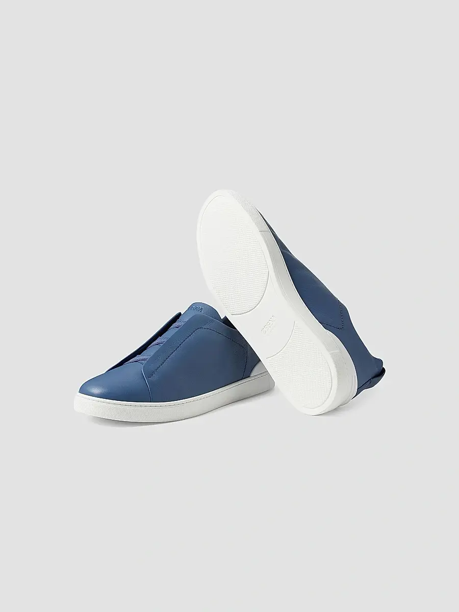 Zegna Men's Secondskin Triple Stitch Sneakers | Thumbnail 4