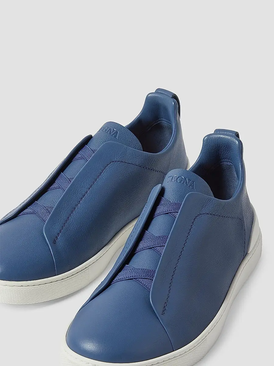 Zegna Men's Secondskin Triple Stitch Sneakers | Thumbnail 5