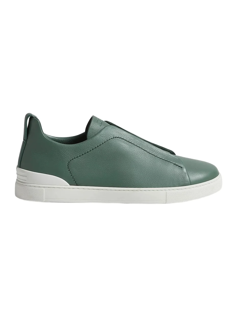 Zegna Men's Secondskin Triple Stitch Sneakers