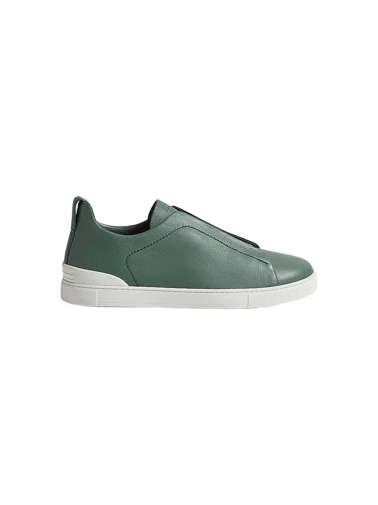 Zegna Men's Secondskin Triple Stitch Sneakers